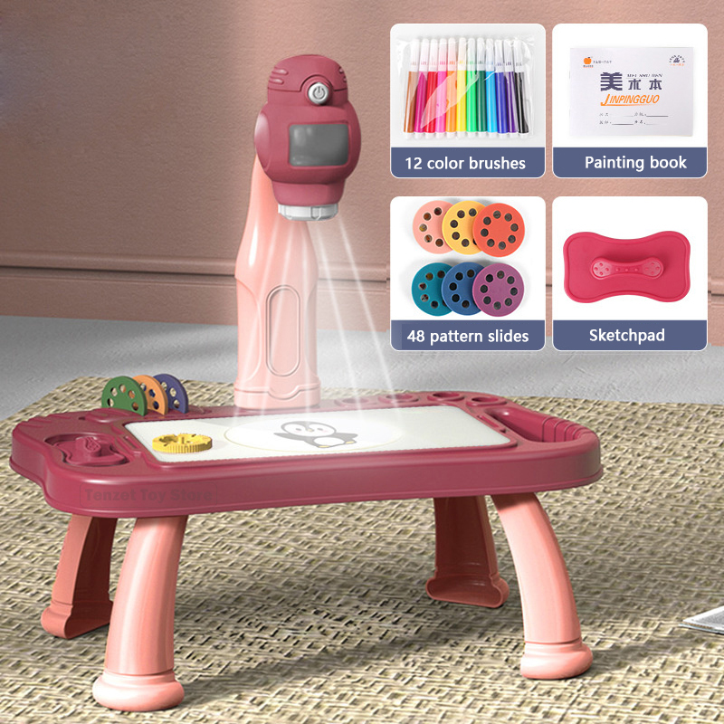 Kids Education Tablet - Projetor inteligente crianças pintura conjunto de