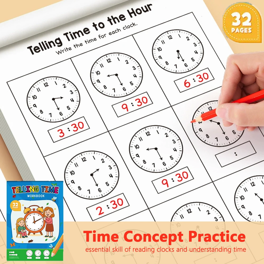 Kids Educational Workbooks - Caderno de Atividades de 32 Páginas