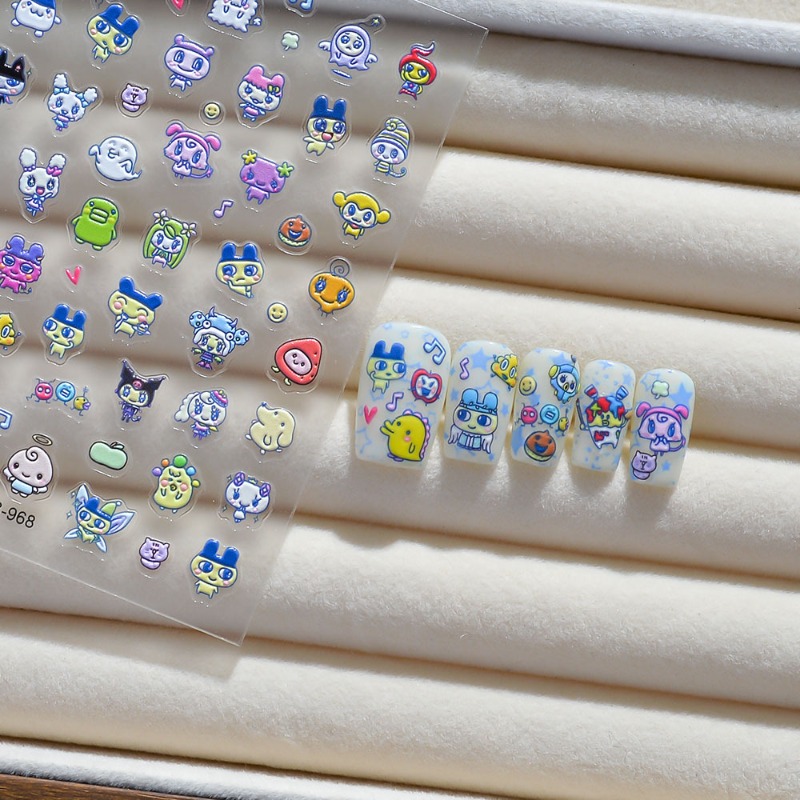 Bandai Model Tamagotchi - Novos Adesivos de Unha 3D em