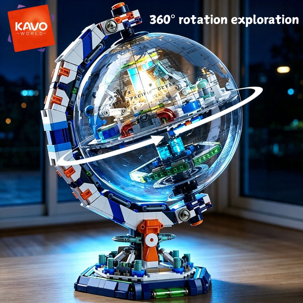 Globe Interactive Light - KAVOWORLD Conjunto de Blocos de Montar