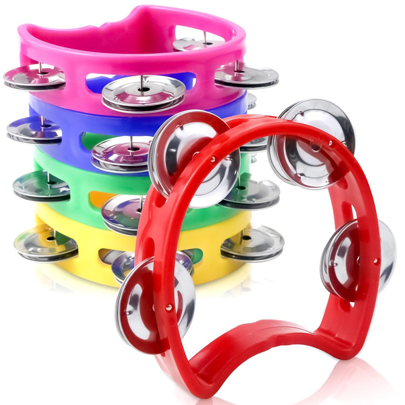 Kids Education Bell - 2 pçs plástico mão percussão pandeiro