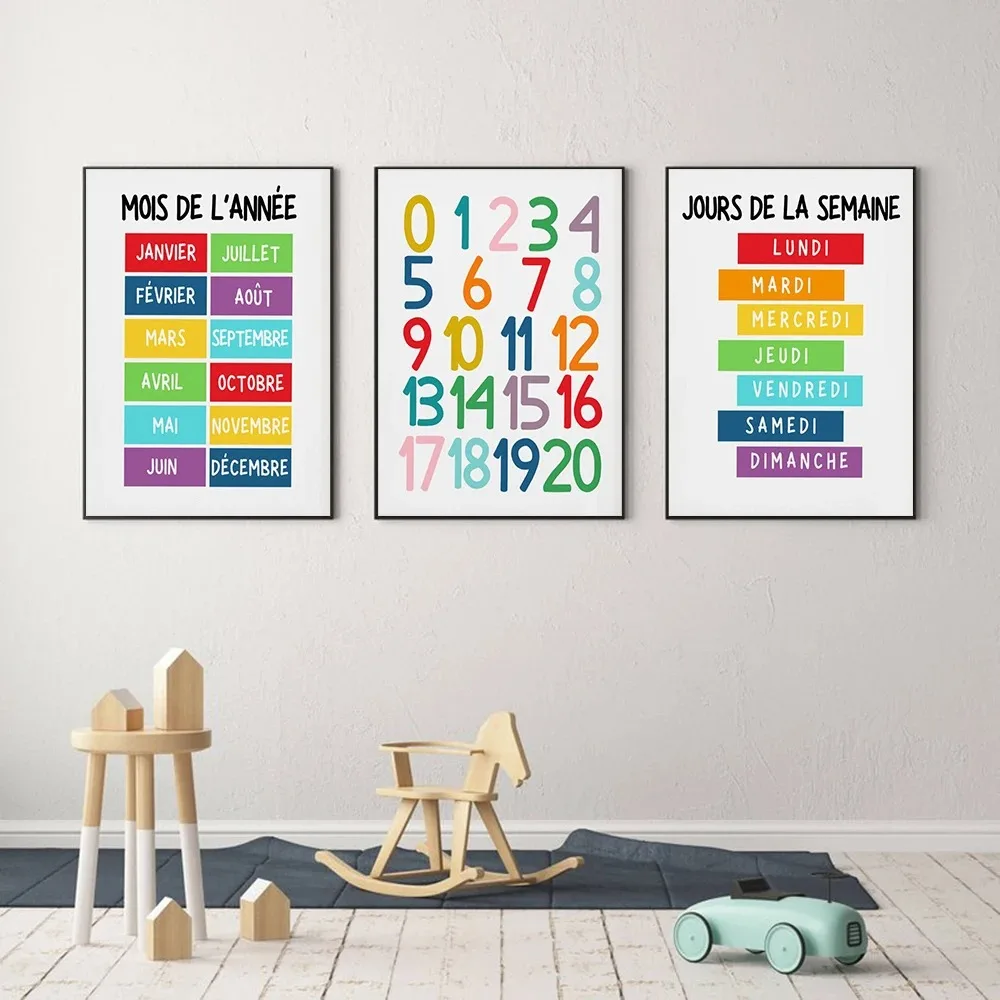 1PC Pôster Educativo de Alfabe - Kids Education Number avaliação e preço