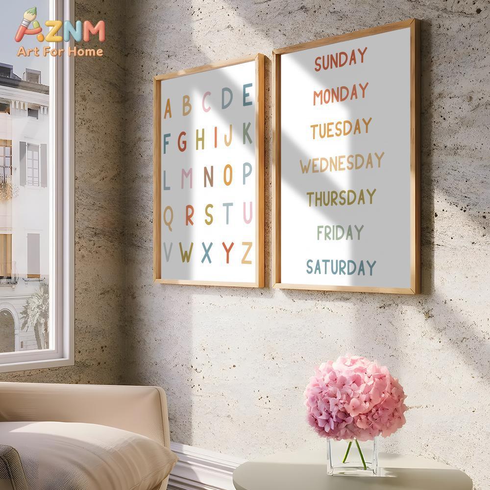 AZNM Quadro de Parede Educacio - Kids Education Number avaliação e preço