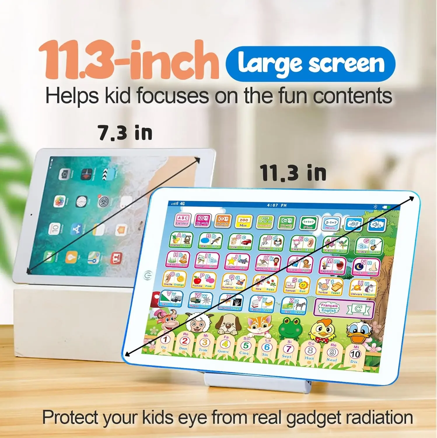 Francês inglês bilíngue aprend - Kids Education Tablet avaliação e preço