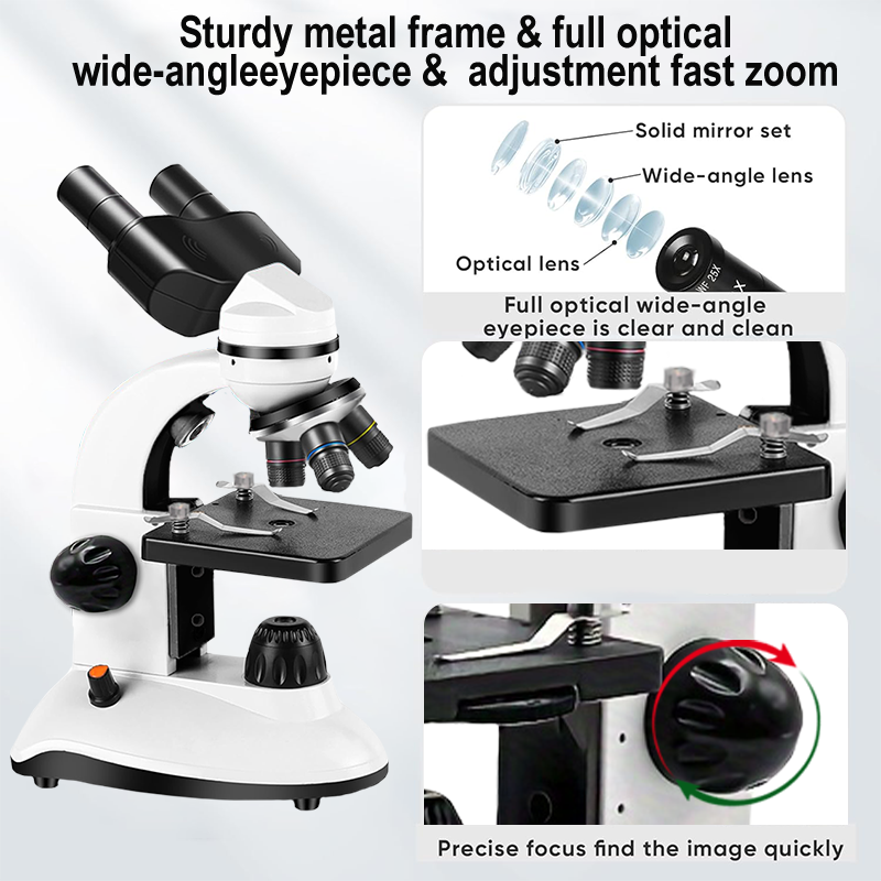 Microscópio Binocular, LED de  - Education Kids Definition avaliação e preço