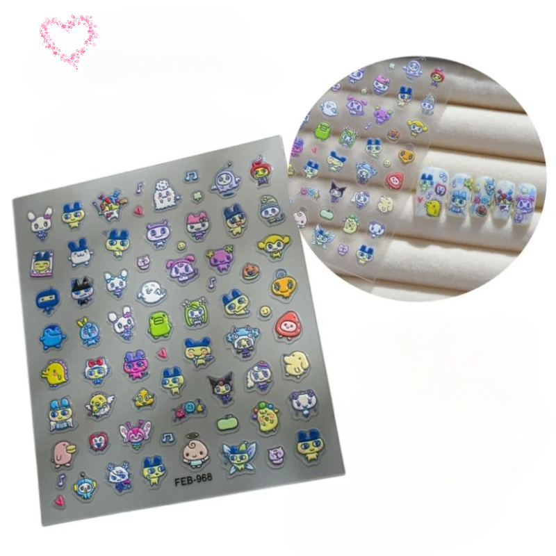 Novos Adesivos de Unha 3D em R - Bandai Model Tamagotchi avaliação e preço