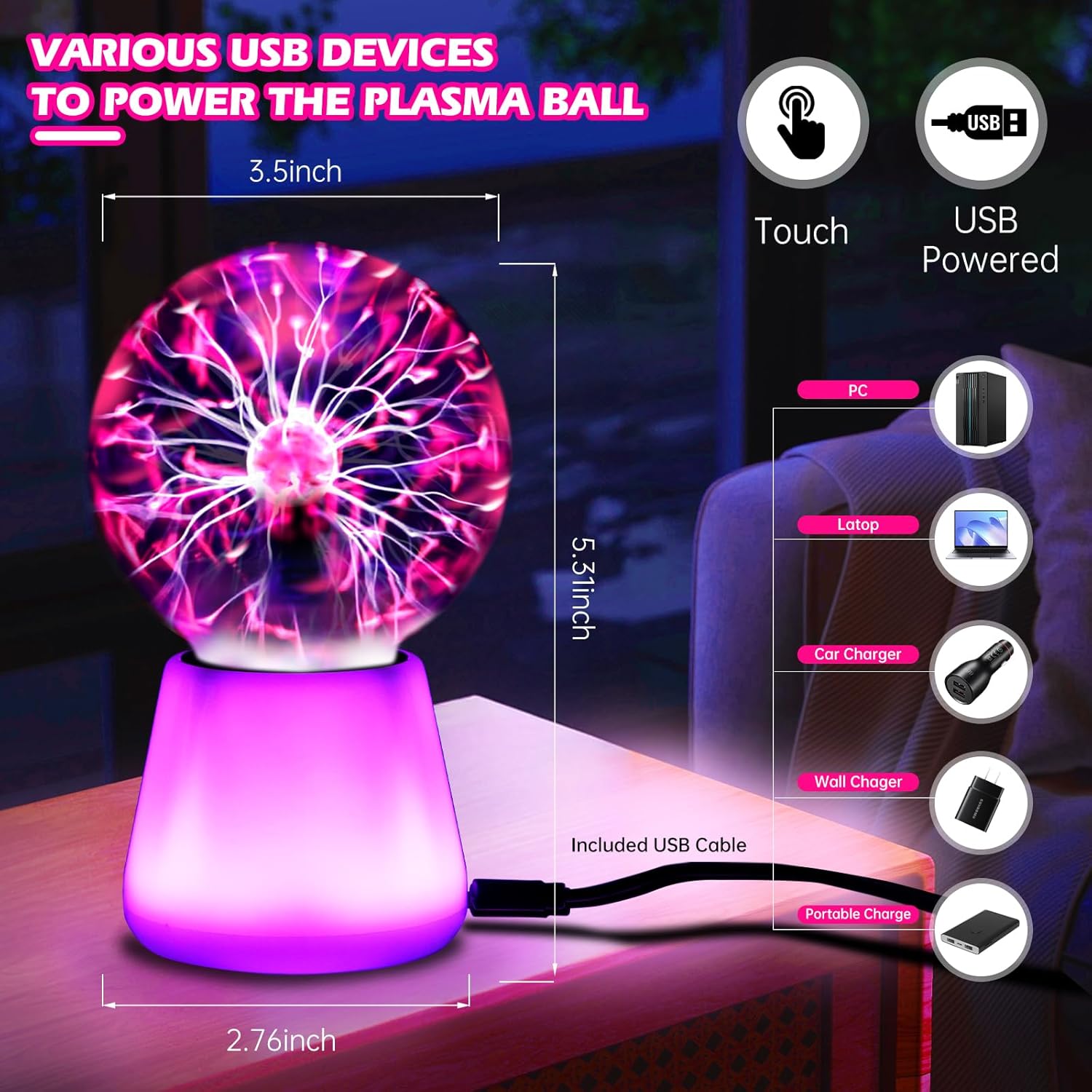 Bola de plasma lâmpada interat - Globe Interactive Light avaliação e preço